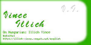 vince illich business card